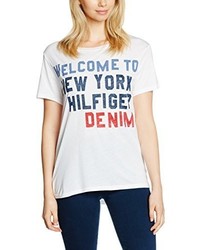 T-shirt blanc Hilfiger Denim