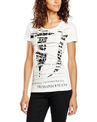 T-shirt blanc TRUSSARDI JEANS by Trussardi