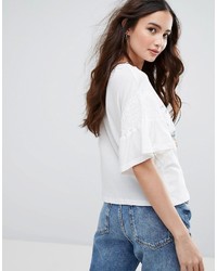 T-shirt blanc Pull&Bear