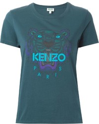 T-shirt bleu canard Kenzo
