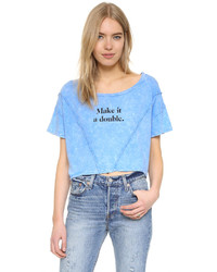 T-shirt bleu clair Wildfox Couture