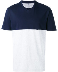T-shirt bleu marine Brunello Cucinelli