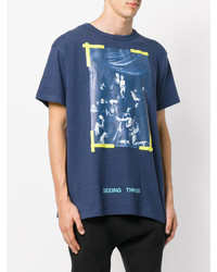 T-shirt bleu marine Off-White