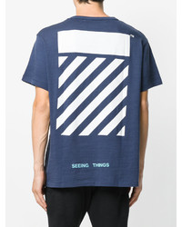 T-shirt bleu marine Off-White