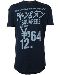 T-shirt bleu marine DSQUARED2