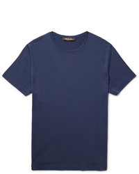 T-shirt bleu marine Loro Piana