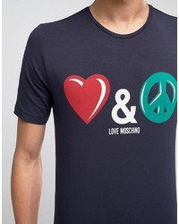 T-shirt bleu marine Love Moschino