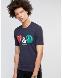 T-shirt bleu marine Love Moschino