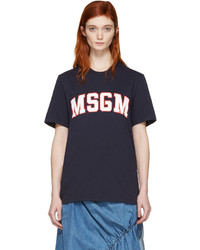T-shirt bleu marine MSGM