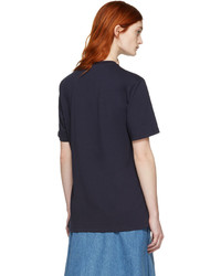 T-shirt bleu marine MSGM