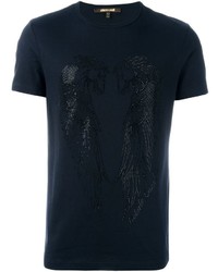 T-shirt bleu marine Roberto Cavalli