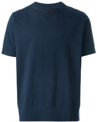 T-shirt bleu marine Sacai