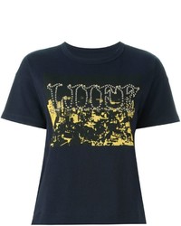 T-shirt bleu marine Sacai