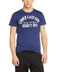 T-shirt bleu marine Schott NYC