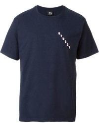 T-shirt bleu marine Stussy