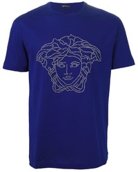 T-shirt bleu marine Versace