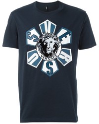 T-shirt bleu marine Versus