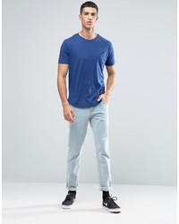 T-shirt bleu Ringspun