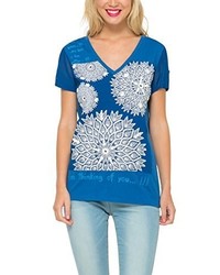 T-shirt bleu Desigual