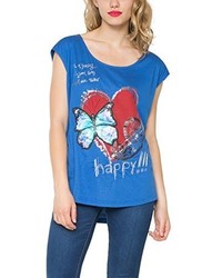 T-shirt bleu Desigual