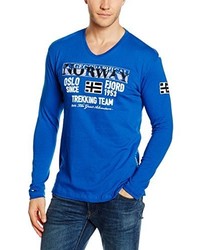 T-shirt bleu Geographical Norway