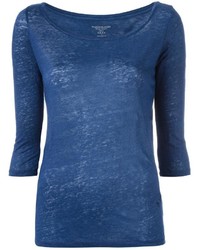 T-shirt bleu Majestic Filatures