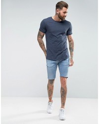 T-shirt bleu Ringspun