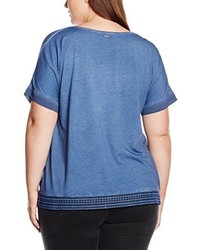 T-shirt bleu Triangle by s.Oliver