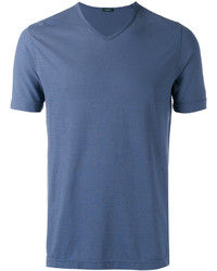 T-shirt bleu Zanone