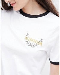 T-shirt brodé blanc Asos