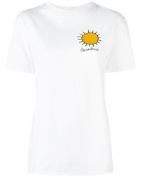 T-shirt brodé blanc Christopher Kane