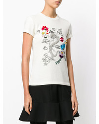 T-shirt brodé blanc Ermanno Scervino