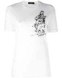 T-shirt brodé blanc Dsquared2