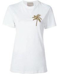 T-shirt brodé blanc Laneus