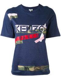 T-shirt camouflage bleu marine