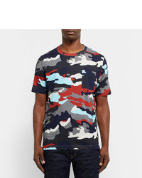 T-shirt camouflage bleu marine Moncler Gamme Bleu