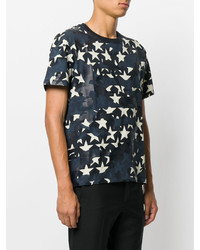 T-shirt camouflage bleu marine Valentino