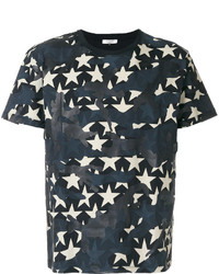 T-shirt camouflage bleu marine Valentino