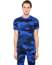 T-shirt camouflage bleu