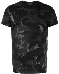 T-shirt camouflage noir Valentino