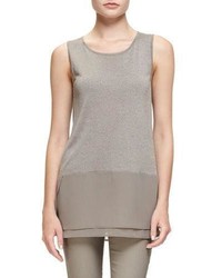 T-shirt en chiffon gris