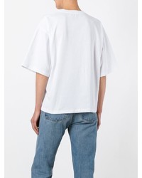 T-shirt en dentelle blanc MSGM