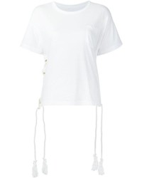 T-shirt en dentelle blanc Sacai