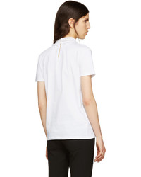 T-shirt en dentelle blanc Miu Miu