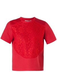 T-shirt en dentelle rouge Christopher Kane