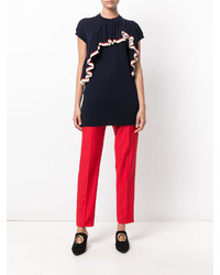 T-shirt en laine bleu marine Marni