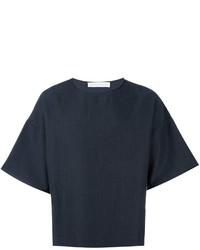 T-shirt en laine bleu marine Societe Anonyme
