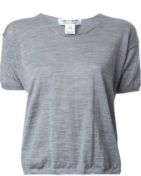 T-shirt en laine en tricot gris