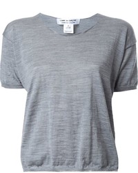 T-shirt en laine en tricot gris Comme des Garcons