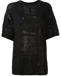T-shirt en laine noir MM6 MAISON MARGIELA